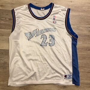 Vintage champion mens XL white and blue Michael Jorden jersy from the wizards